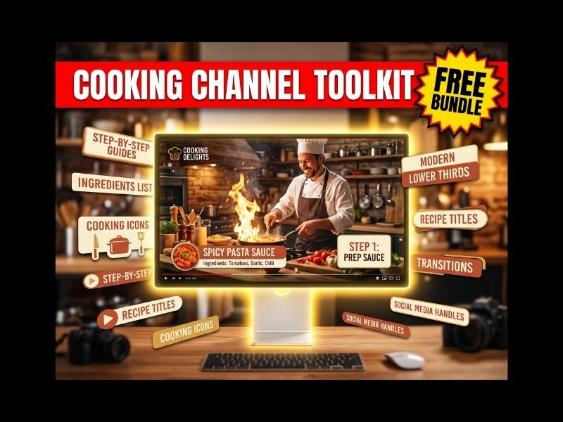 Crafted Cooking Toolkit For YouTube Cooking Channels | FreeVisuals