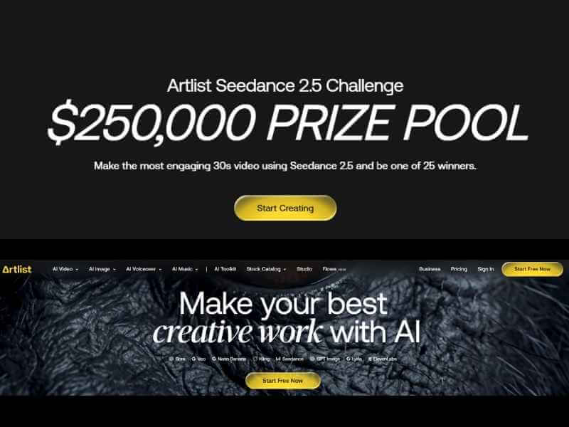 Artlist Launches $250,000 Seedance 2.5 Challenge
