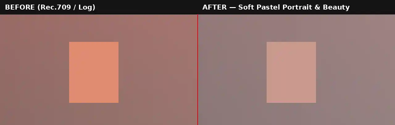 Free Soft Pastel Portrait & Beauty LUT