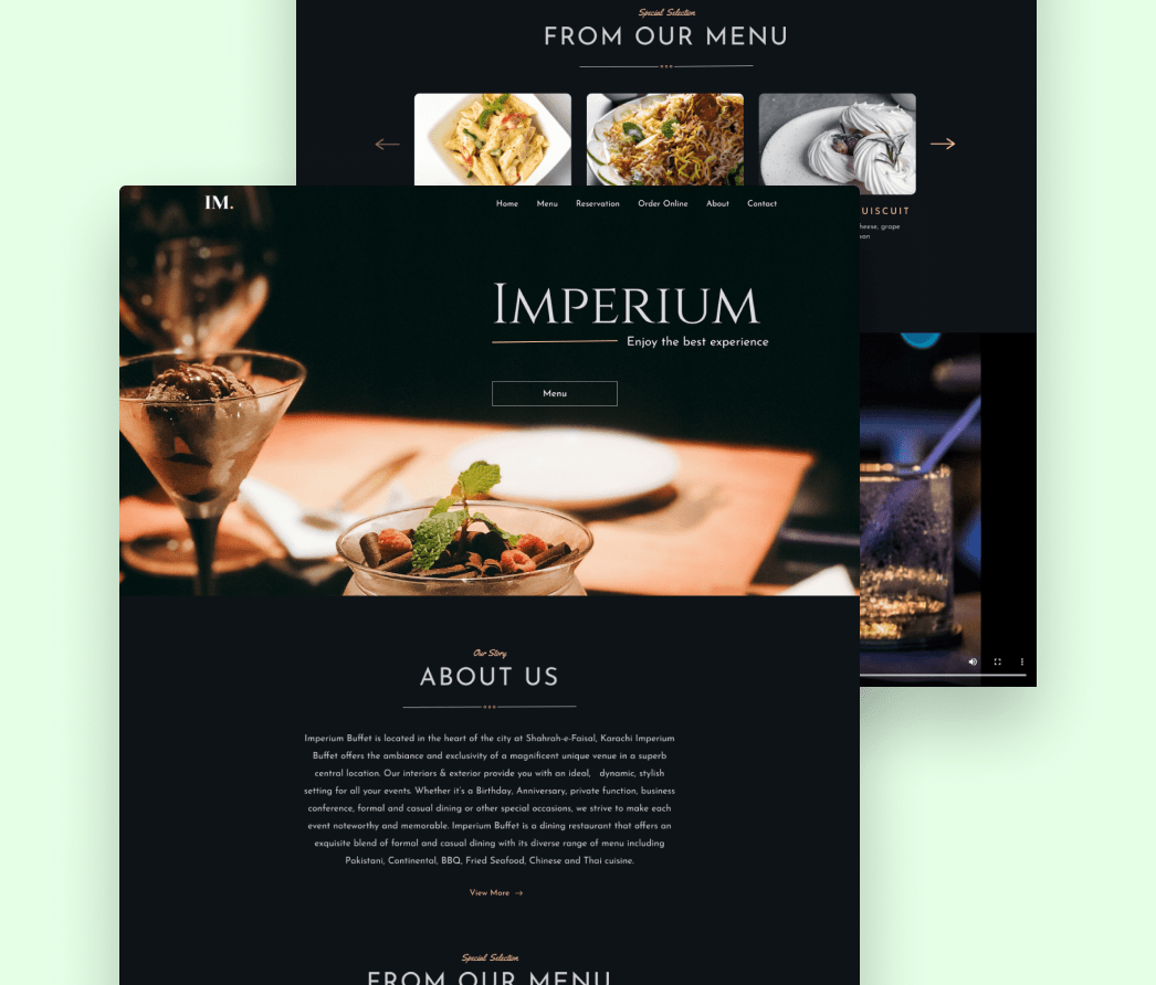 A mockup of a project