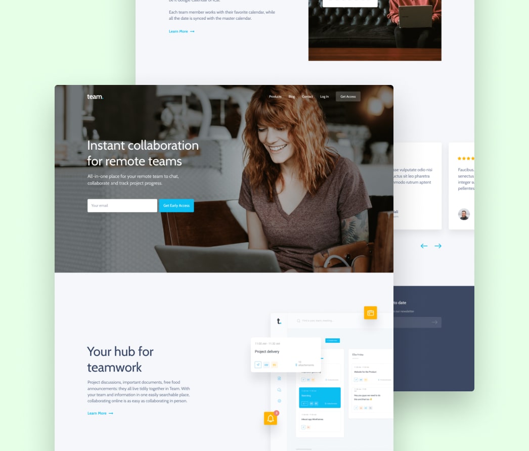 A mockup of a project