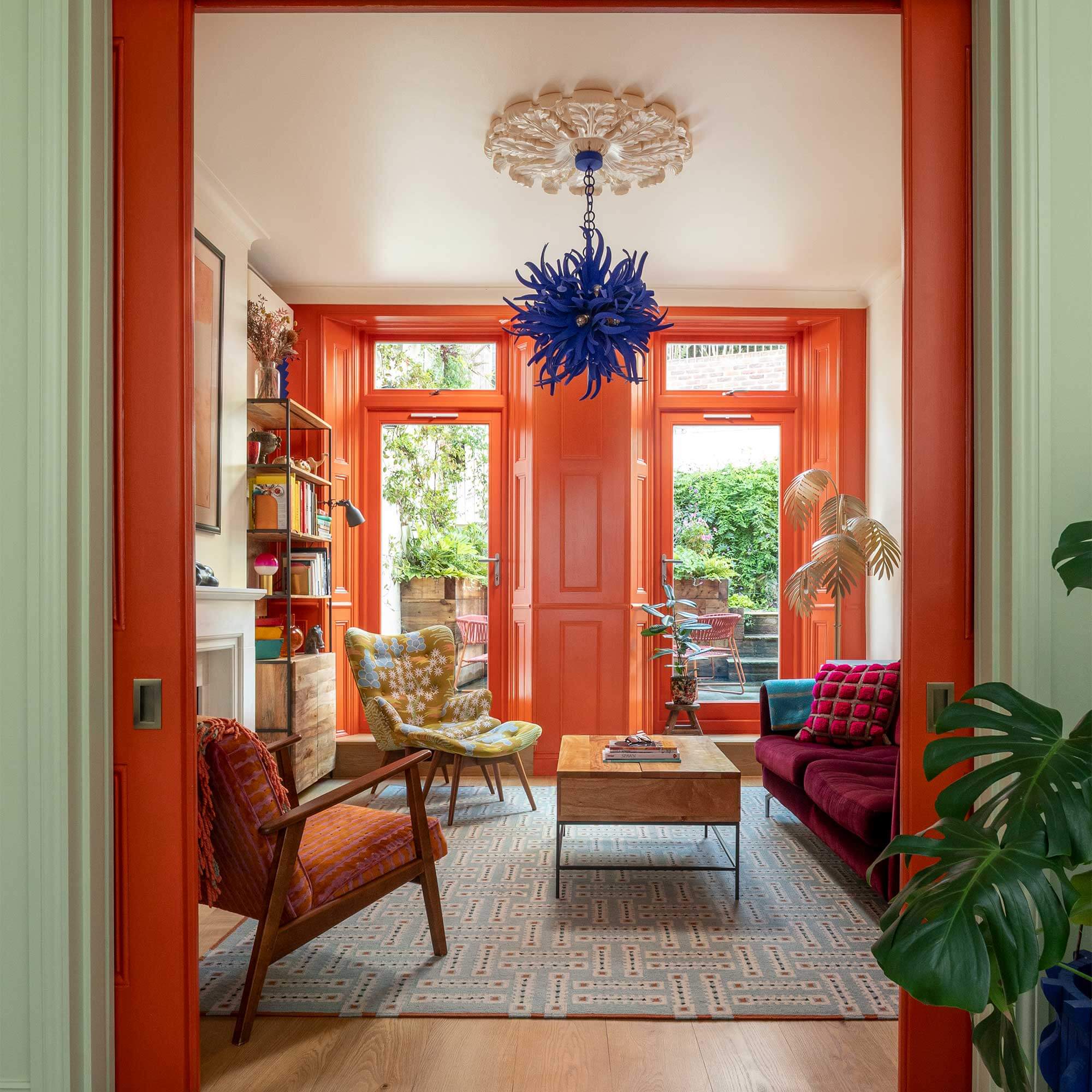 Bright eclectic living room