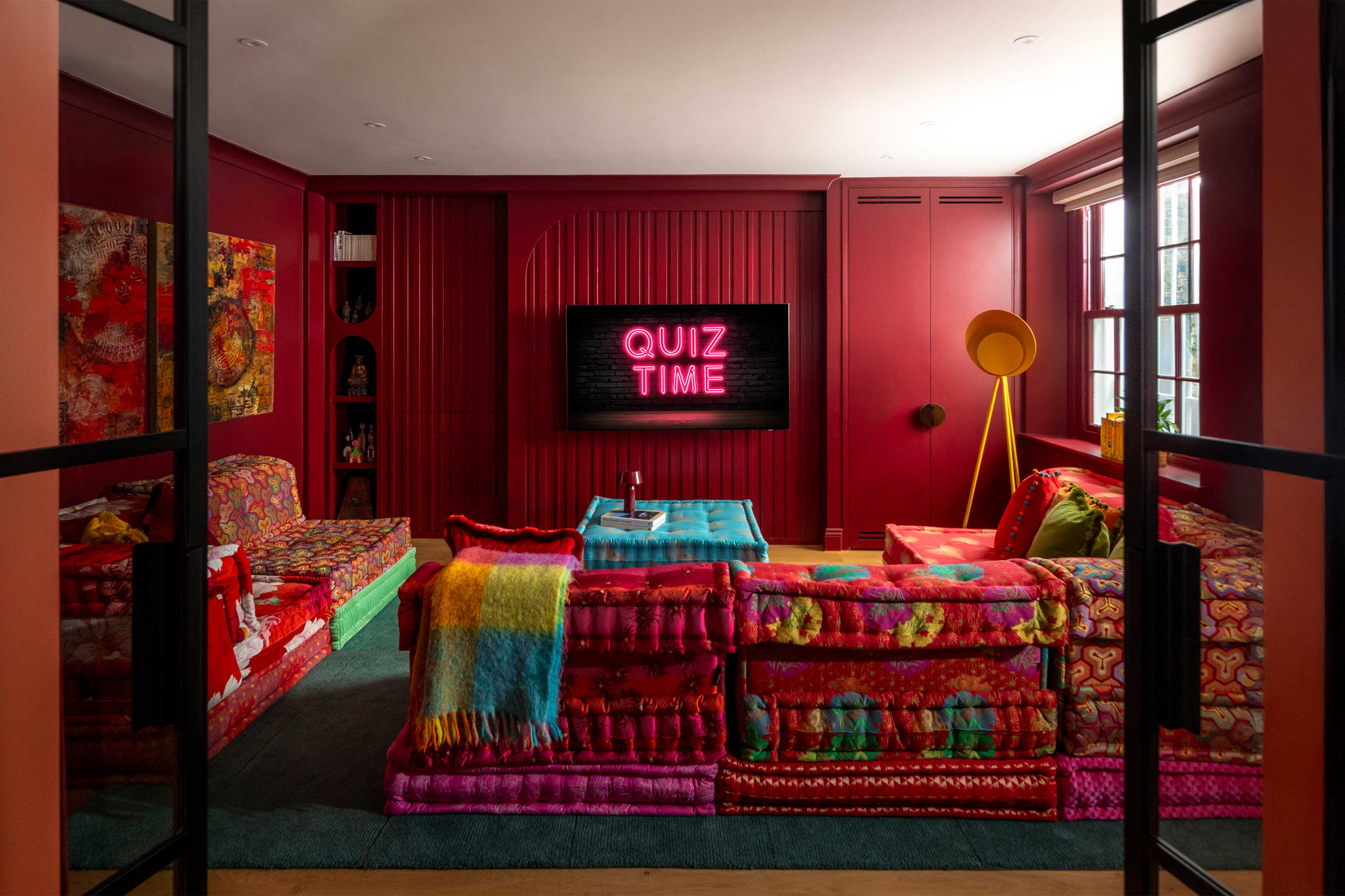 Cinema room in deep tones