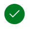 White check mark inside a green circle indicating success or confirmation.
