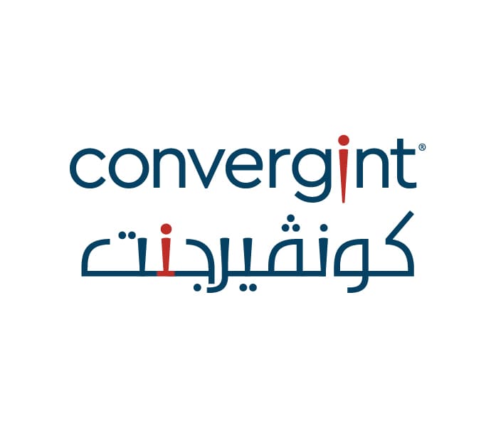 Convergint Arabic logo concept 4 — modern Arabic letterform direction