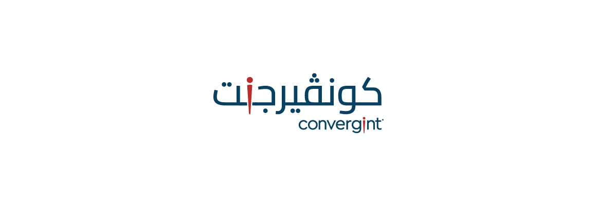 Convergint bilingual lockup — Arabic and English wordmarks paired for regional use