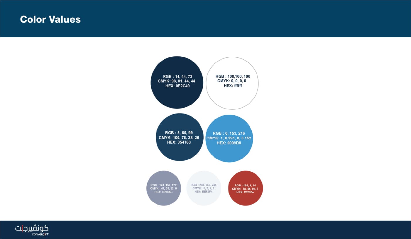 Convergint brand color system — bilingual identity palette