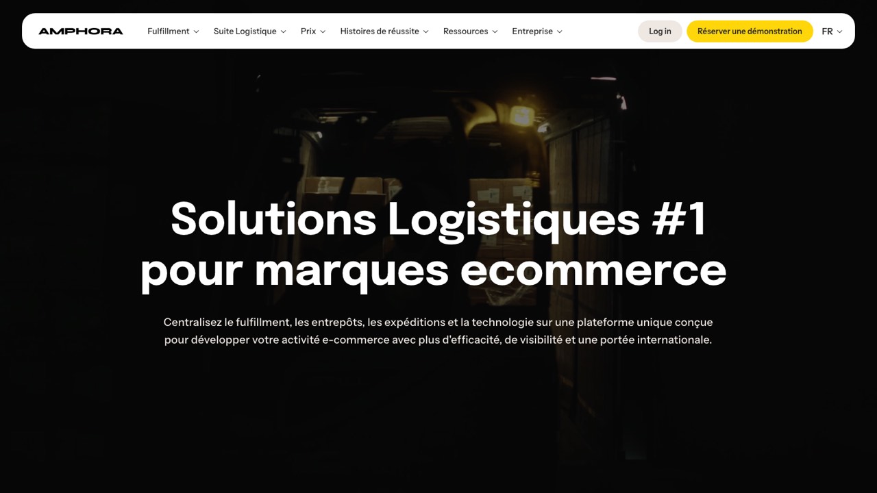 Aperçu du site officiel de Amphora Logistics