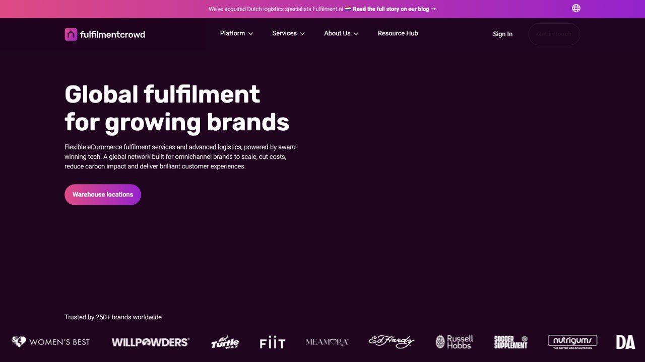Site oficial de Fulfilmentcrowd