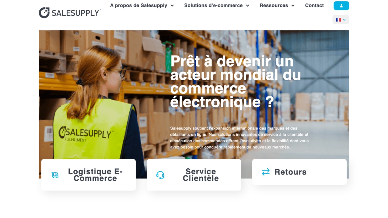 Aperçu du site officiel de Salesupply