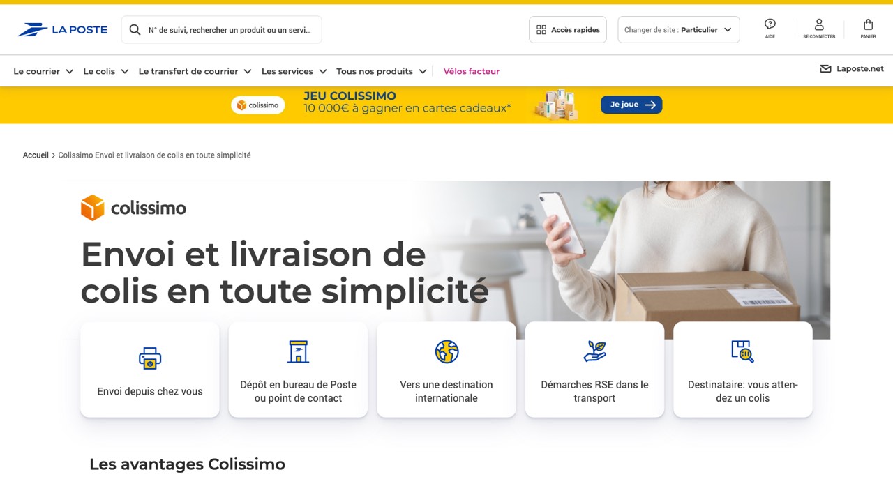 Offizielle Website von Colissimo
