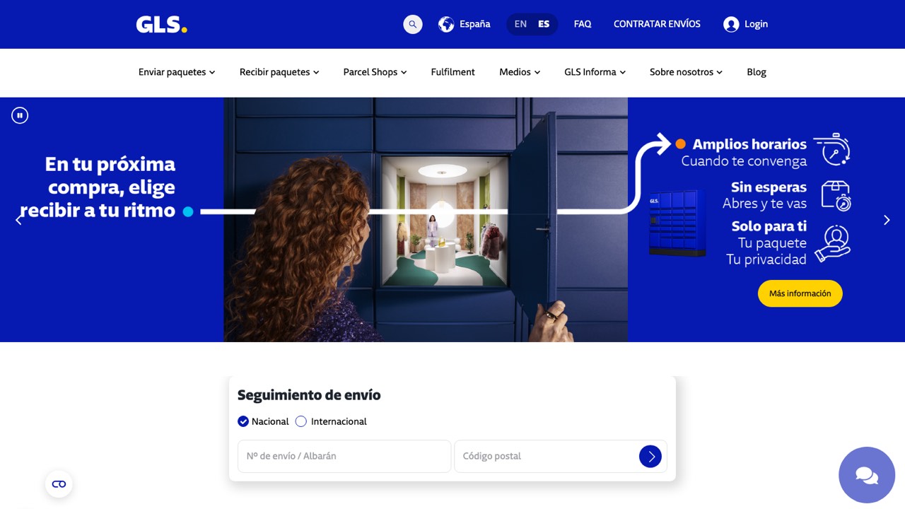 Sitio oficial de GLS