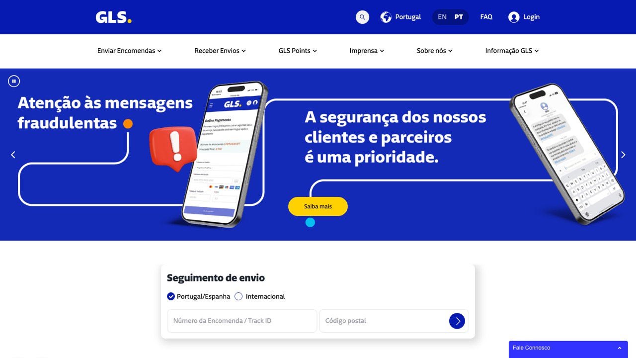 Site oficial de GLS