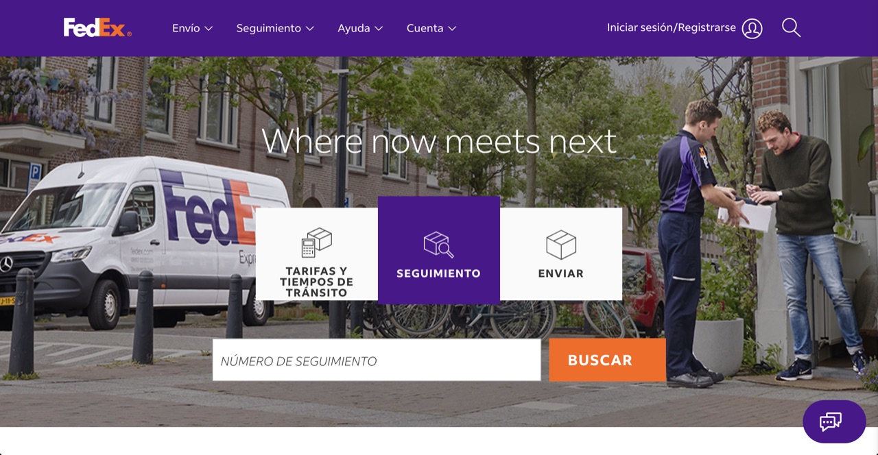 Sitio oficial de FedEx