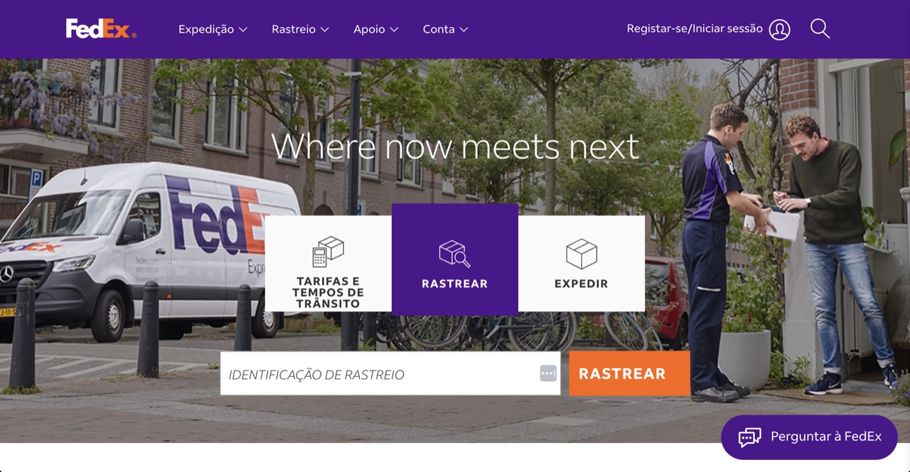 Site oficial de FedEx
