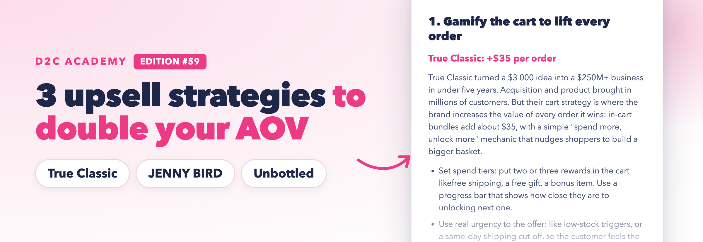 Newsletter #59 - 3 upsell strategies to double your AOV