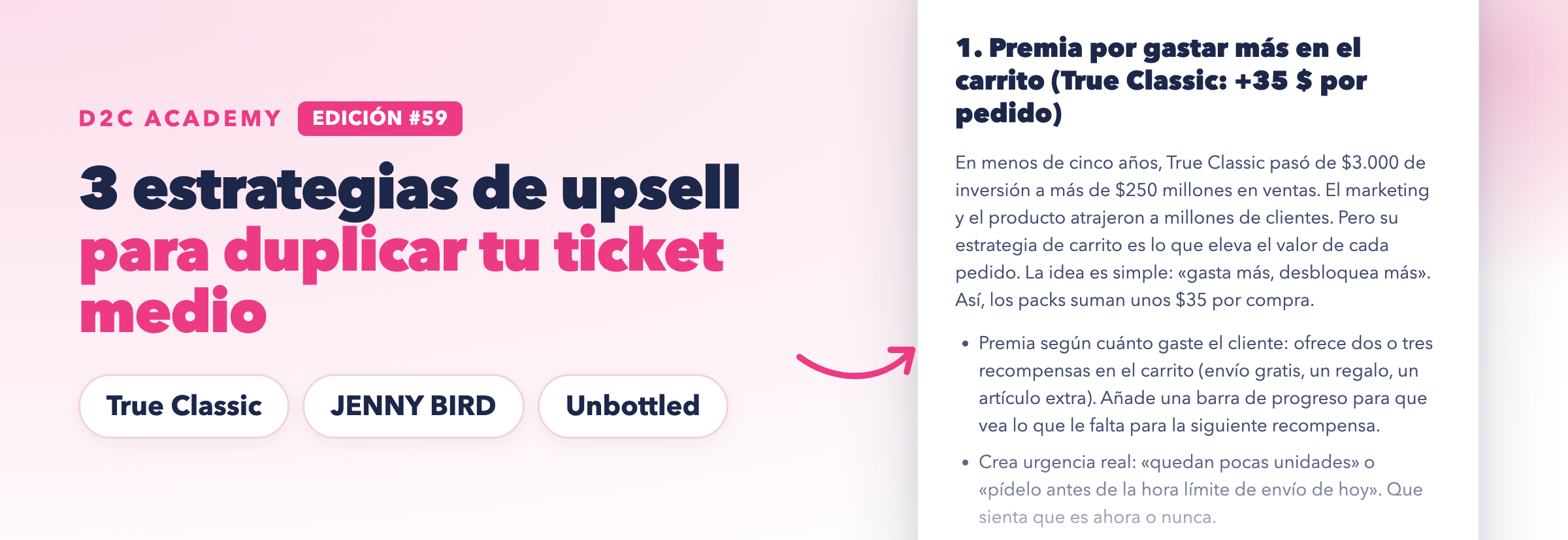 Newsletter #59 - 3 estrategias de upsell para duplicar tu ticket medio