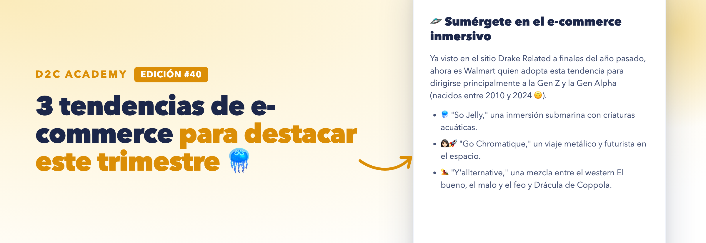 Newsletter #40 - 3 tendencias de e-commerce para destacar este trimestre 🪼
