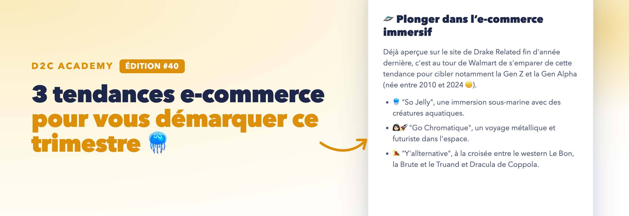 Newsletter #40 - 3 tendances e-commerce pour vous démarquer ce trimestre 🪼