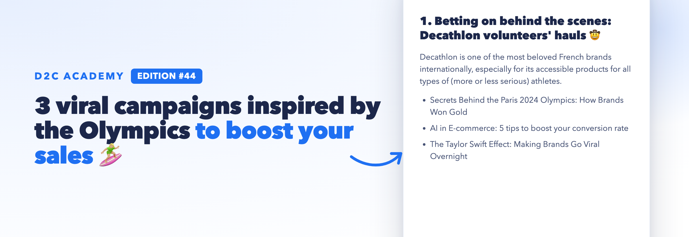 Newsletter #44 - 3 viral campaigns inspired by the Olympics to boost your sales 🏄🏼♀️