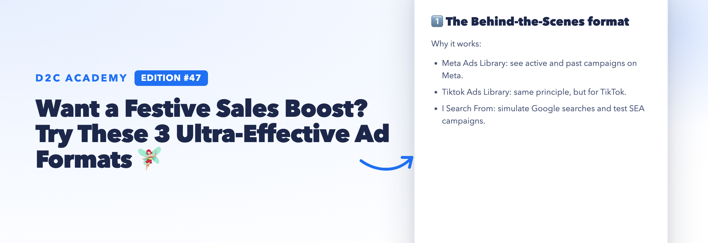 Newsletter #47 - Want a Festive Sales Boost? Try These 3 Ultra-Effective Ad Formats 🧚🏻♀️