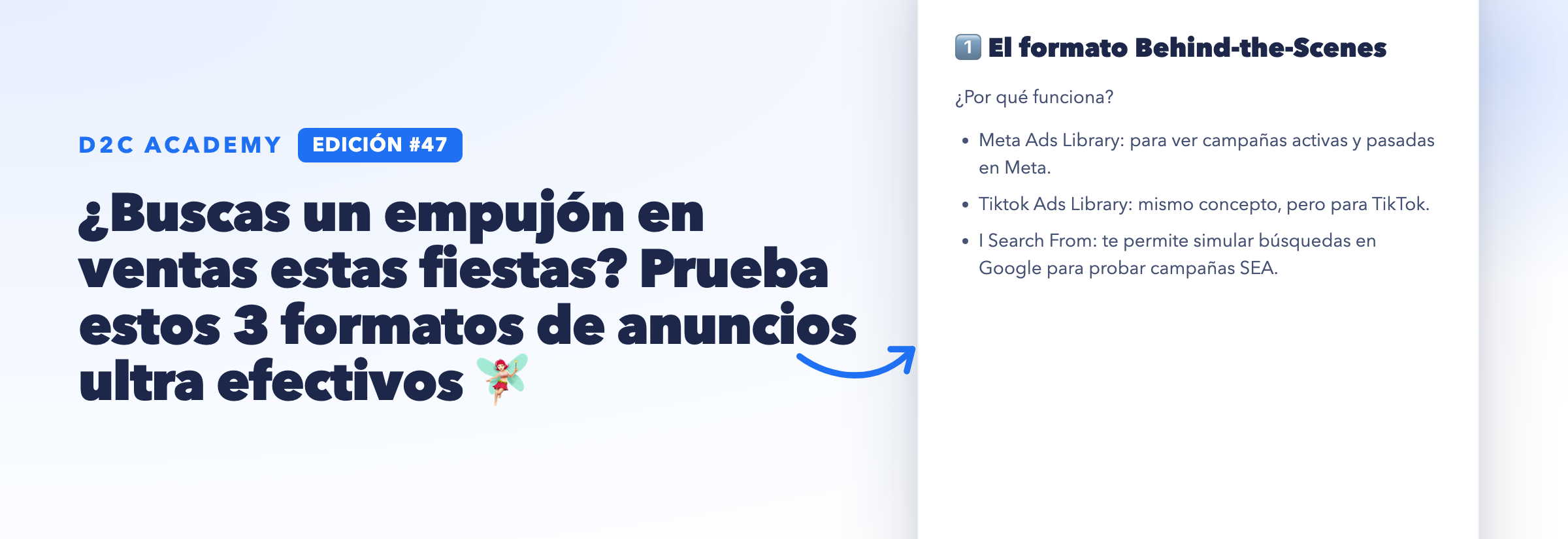 Newsletter #47 - ¿Buscas un empujón en ventas estas fiestas? Prueba estos 3 formatos de anuncios ultra efectivos 🧚🏻♀️