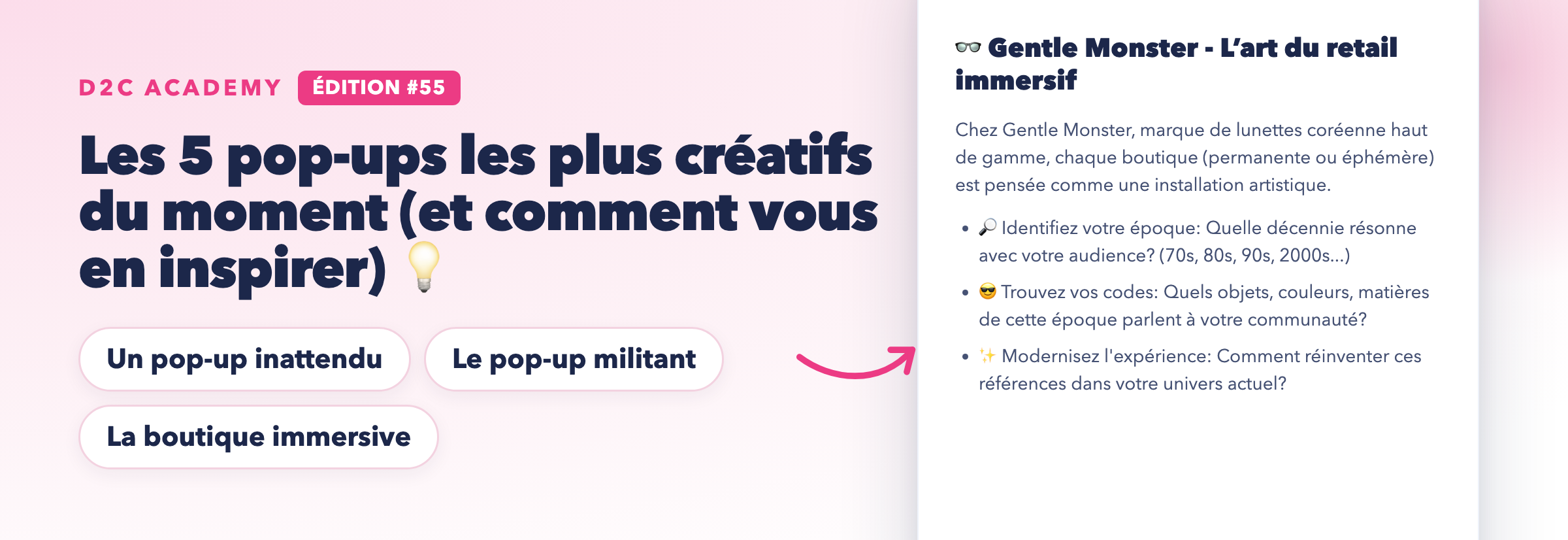 Newsletter #55 - Les 5 pop-ups les plus crĂ©atifs du moment (et comment vous en inspirer) đĄ