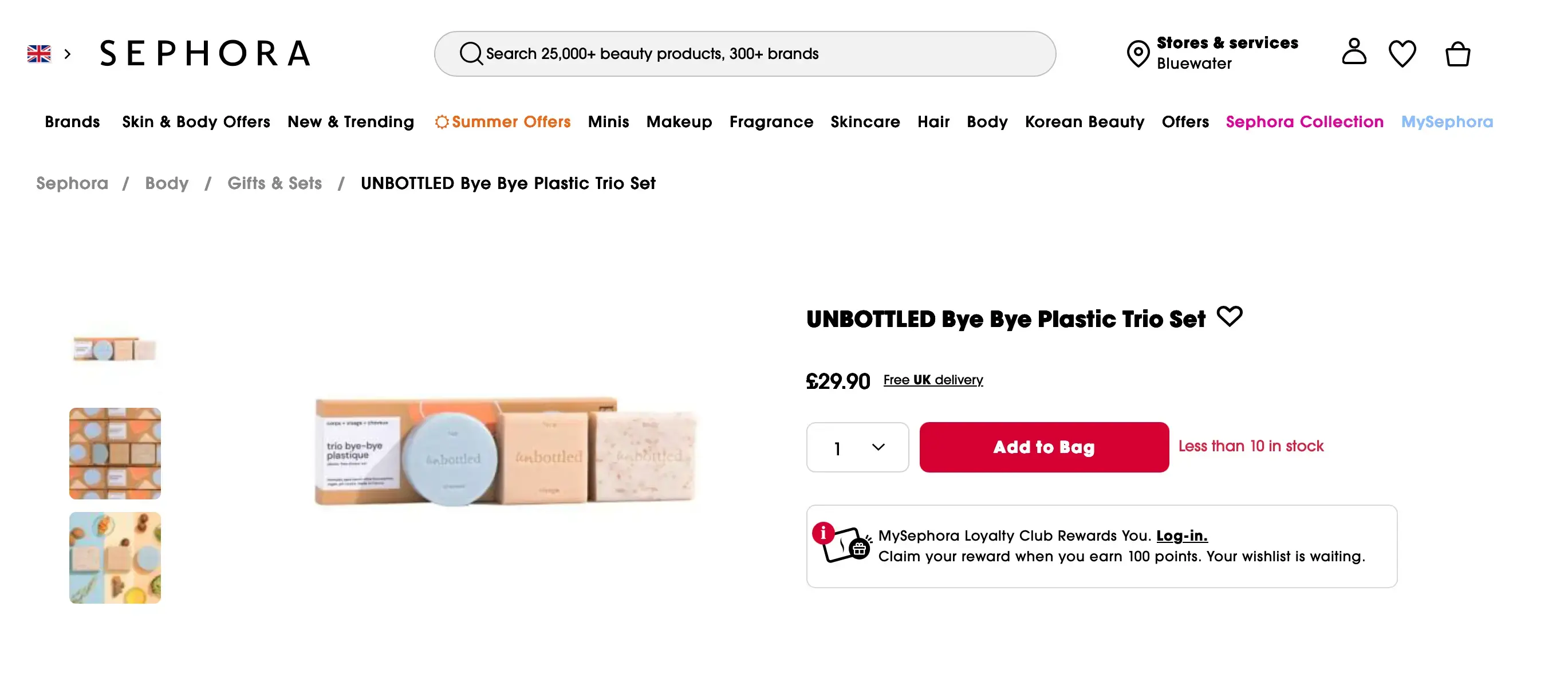 Unbottled Bye Bye Plastic Trio Set