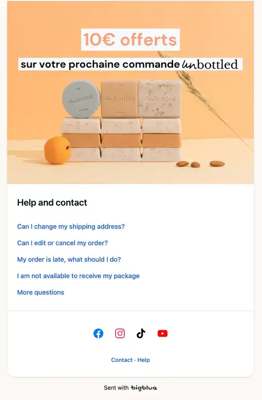Tracking email with promo code