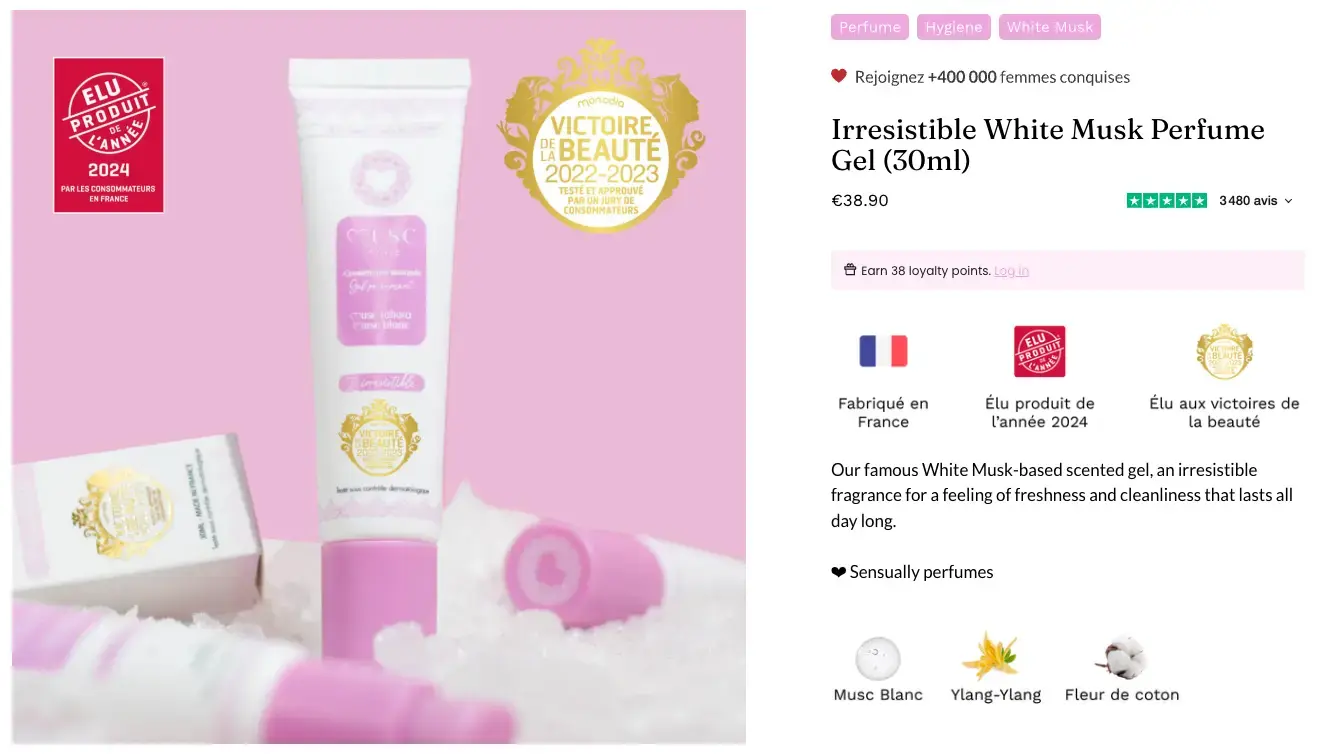 White Musk Perfume Gel