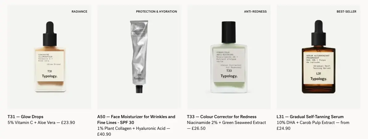 Typology product name