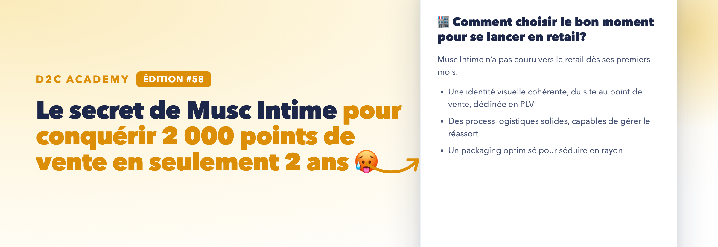 Newsletter #58 - Le secret de Musc Intime pour conquĂ©rir 2 000 points de vente en seulement 2 ans đ„”