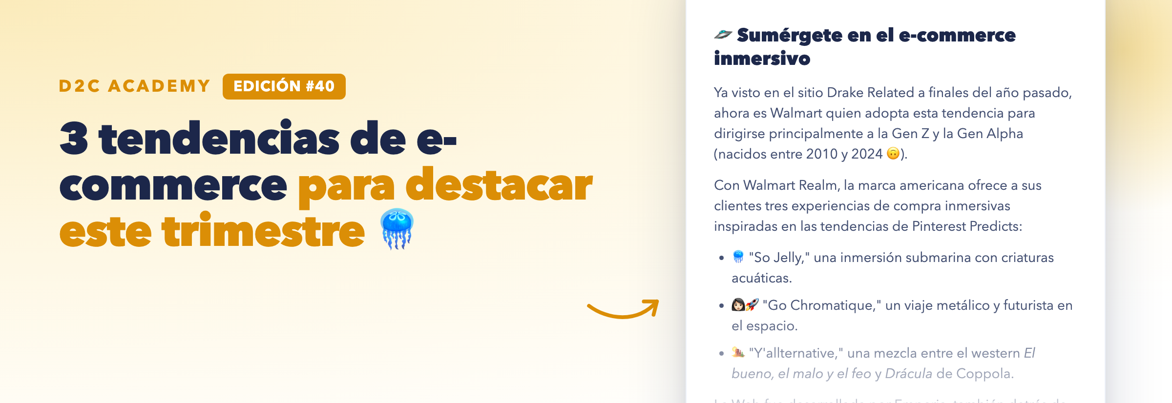 Newsletter #40 - 3 tendencias de e-commerce para destacar este trimestre 🪼