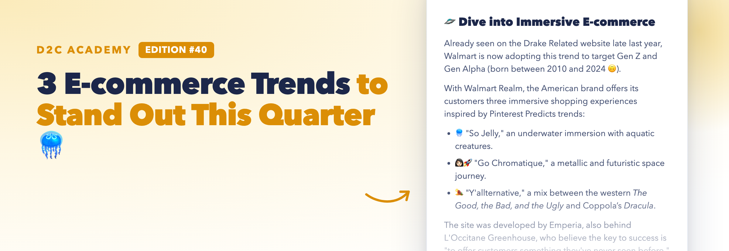 Newsletter #40 - 3 E-commerce Trends to Stand Out This Quarter 🪼