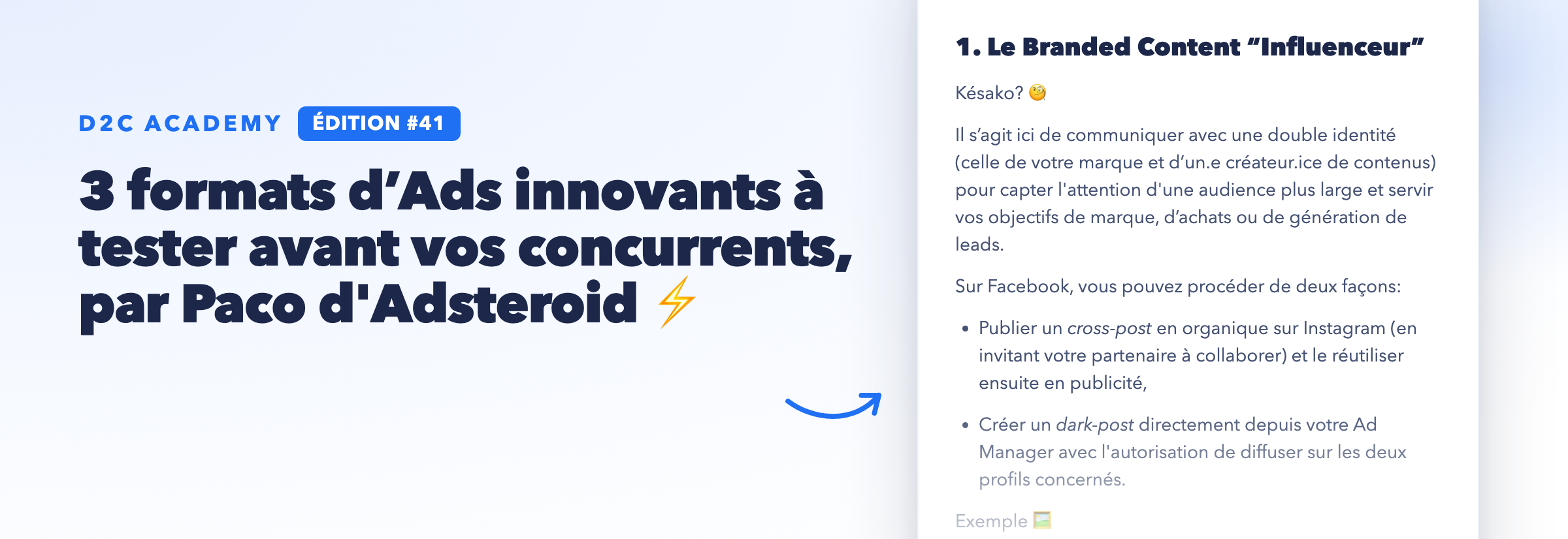 Newsletter #41 - 3 formats d’Ads innovants à tester avant vos concurrents, par Paco d'Adsteroid ⚡️