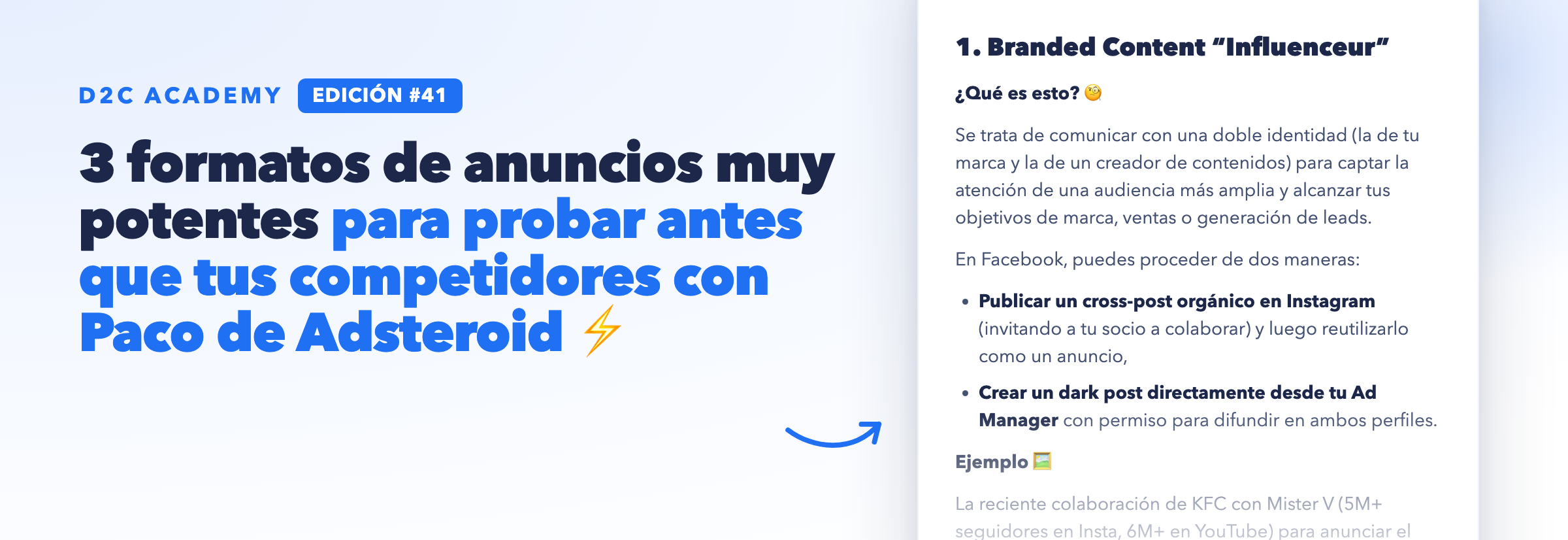 Newsletter #41 - 3 formatos de anuncios muy potentes para probar antes que tus competidores con Paco de Adsteroid ⚡️