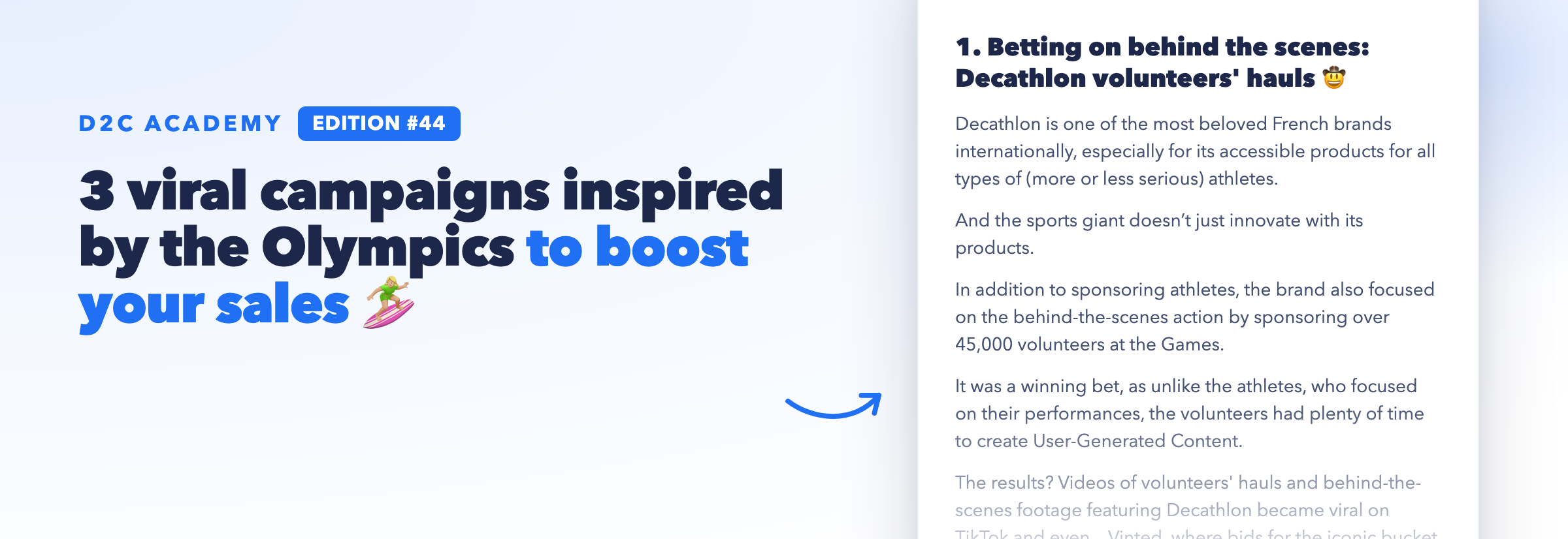 Newsletter #44 - 3 viral campaigns inspired by the Olympics to boost your sales 🏄🏼‍♀️