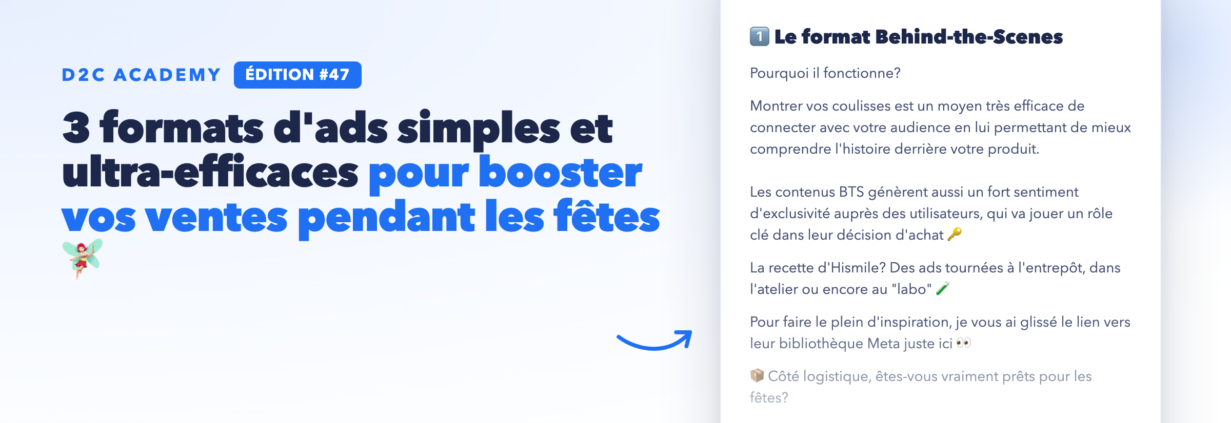 Newsletter #47 - 3 formats d'ads simples et ultra-efficaces pour booster vos ventes pendant les fêtes 🧚🏻♀️