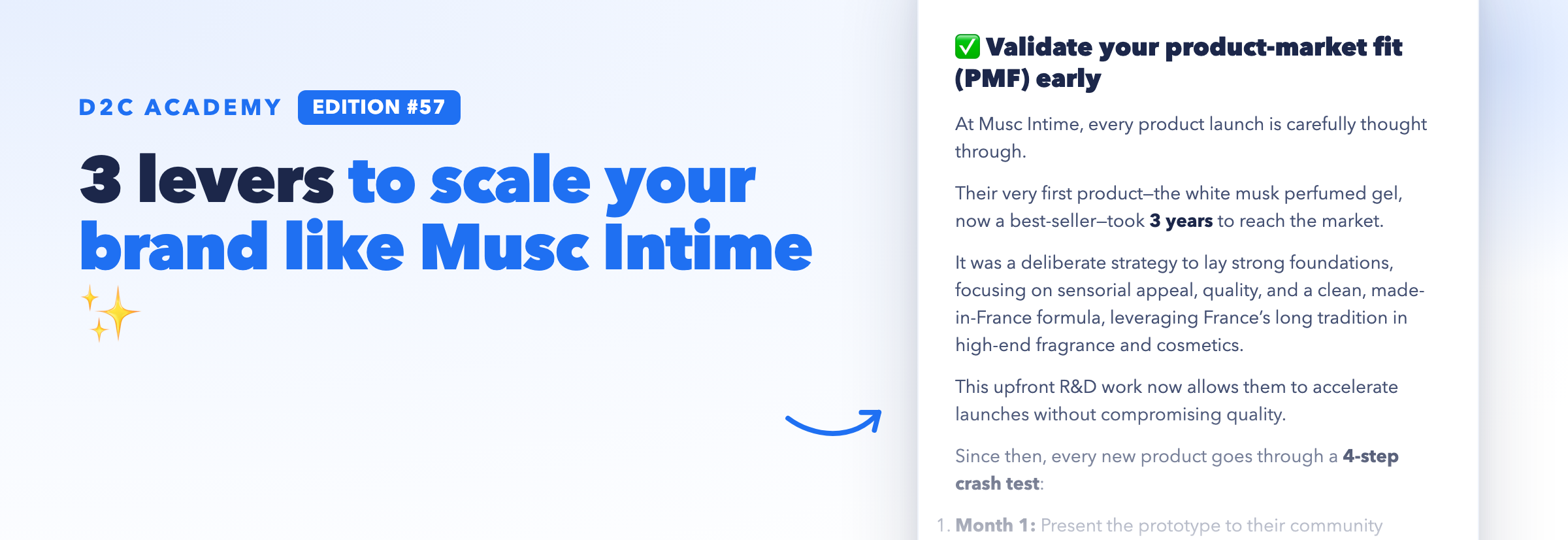 Newsletter #57 - 3 levers to scale your brand like Musc Intime ✨