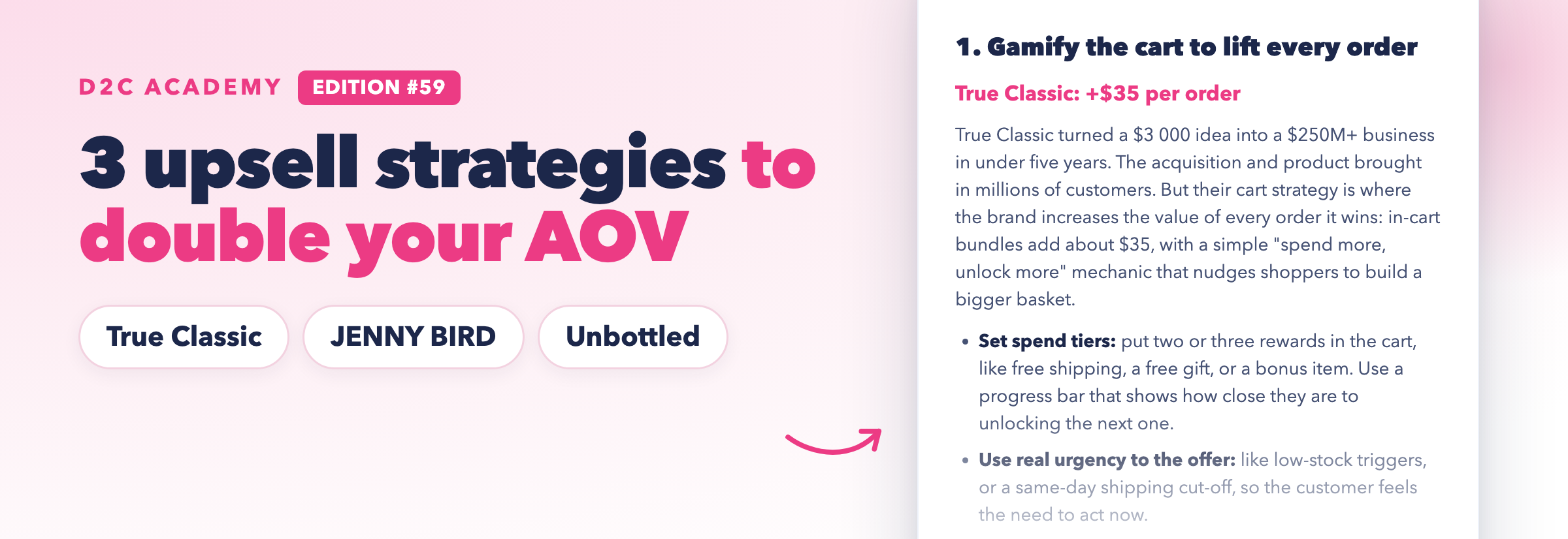 Newsletter #59 - 3 upsell strategies to double your AOV