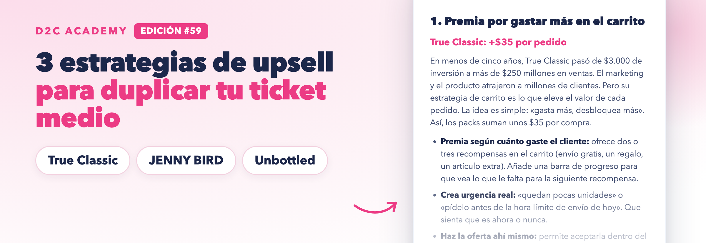 Newsletter #59 - 3 estrategias de upsell para duplicar tu ticket medio