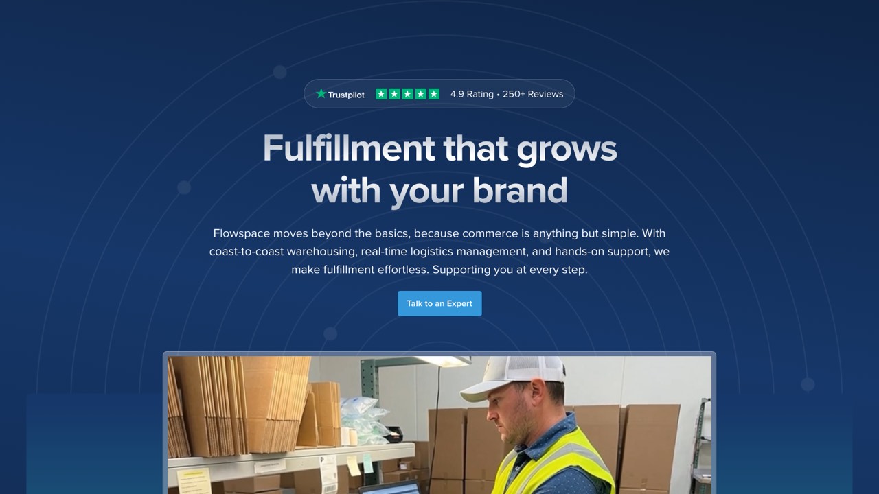 Flowspace homepage screenshot