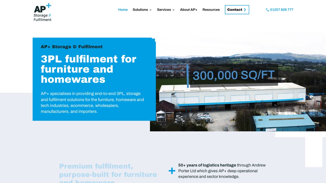 Official website of AP+ Storage & Fulfilment