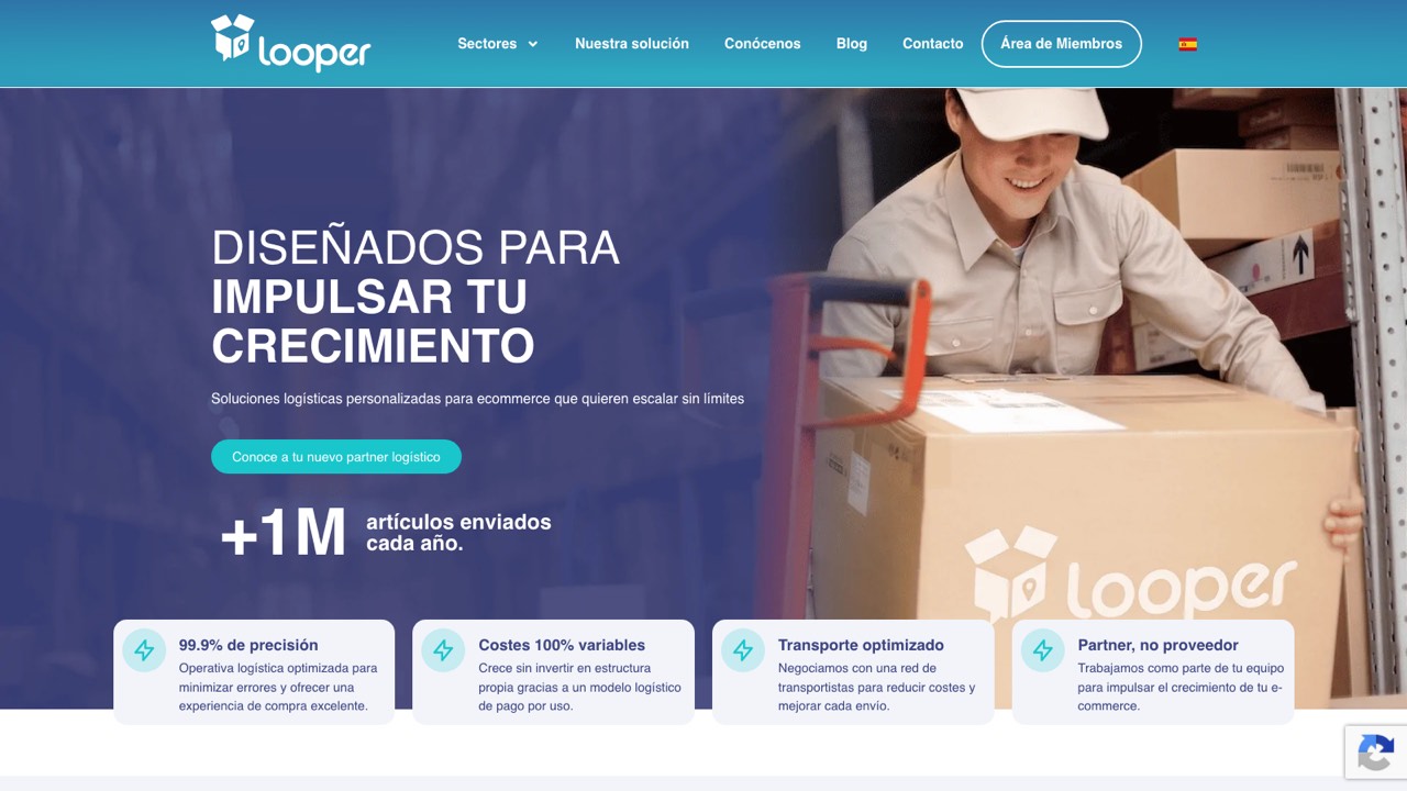 Sitio oficial de Looper Logística