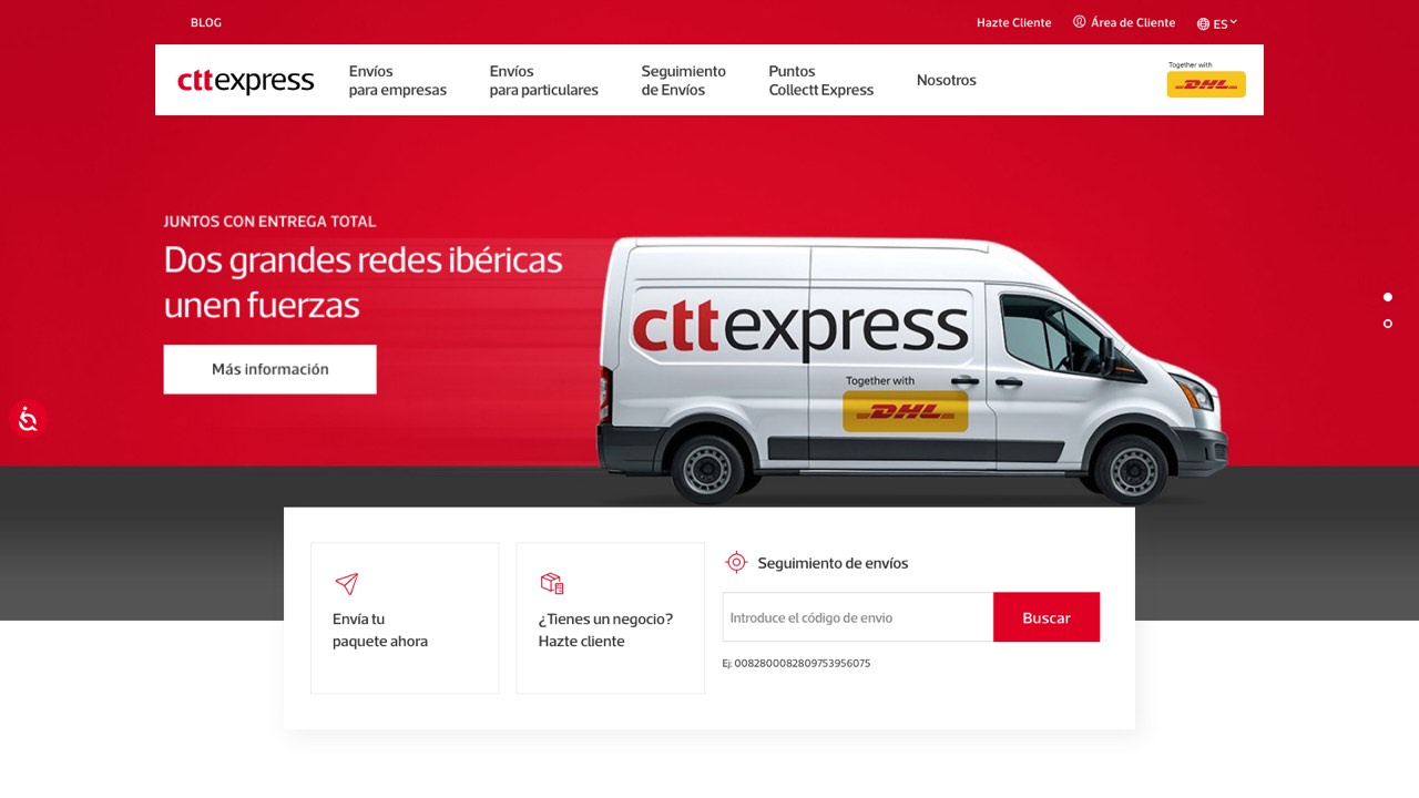 Sitio oficial de CTT Express