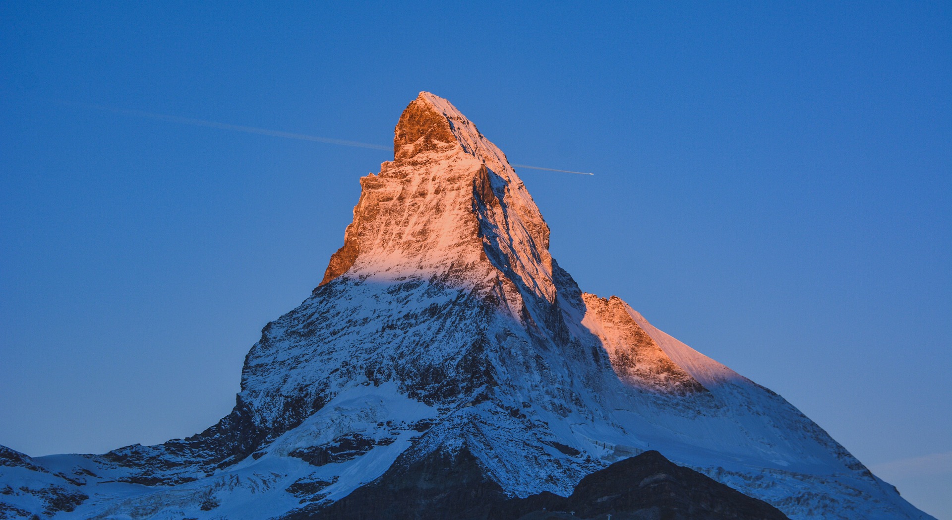 The Matterhorn peak in the morning sun.