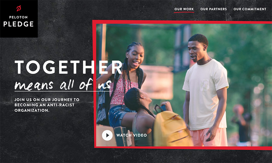 peloton pledge screenshot