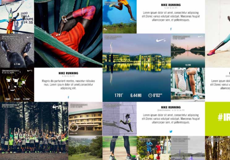 nike social wall screenshot