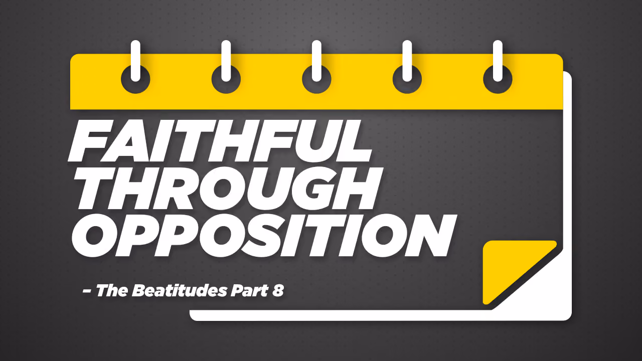Following Jesus won't always be understood, but when we respond to opposition with grace and keep our eyes on eternity, our lives become a powerful witness to the hope found in Christ.