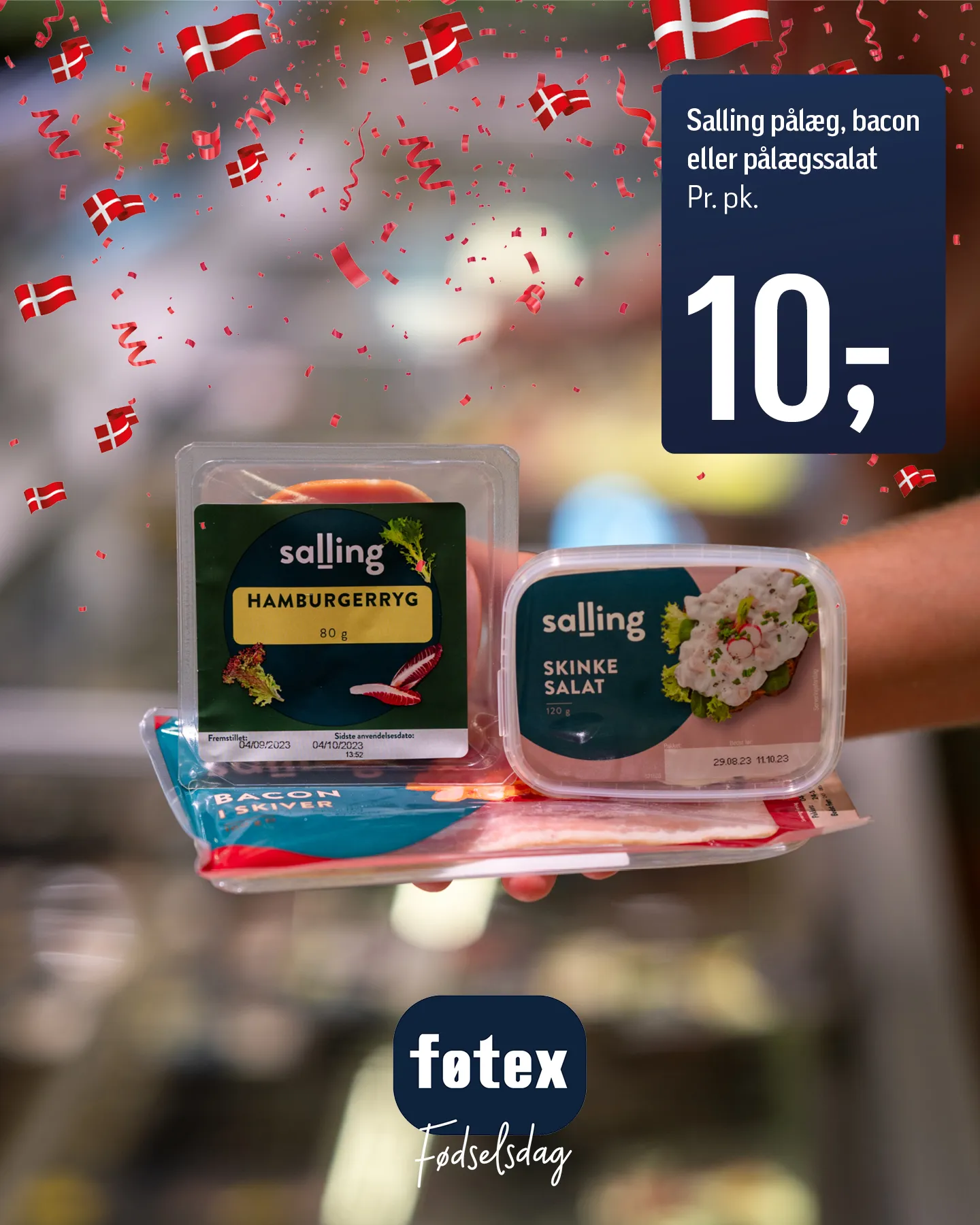 føtex fødselsdag - Salling pålæg, bacon eller pålægssalat